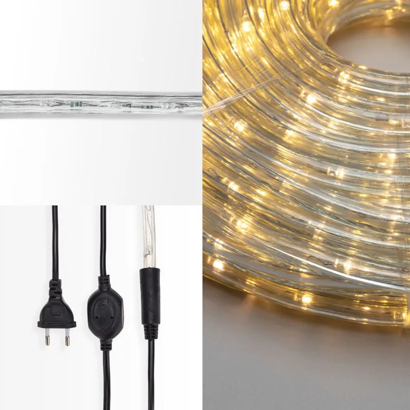 Дюралайт LED, фиксинг (2W), 24 LED/м, теплый белый, 25 м - Фото 3