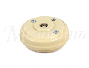 Розетка ретро фарфоровая телевизионная  (SAT) оконечная (без подъемной рамки, D70x20), цвет - слонов GE70321-02k