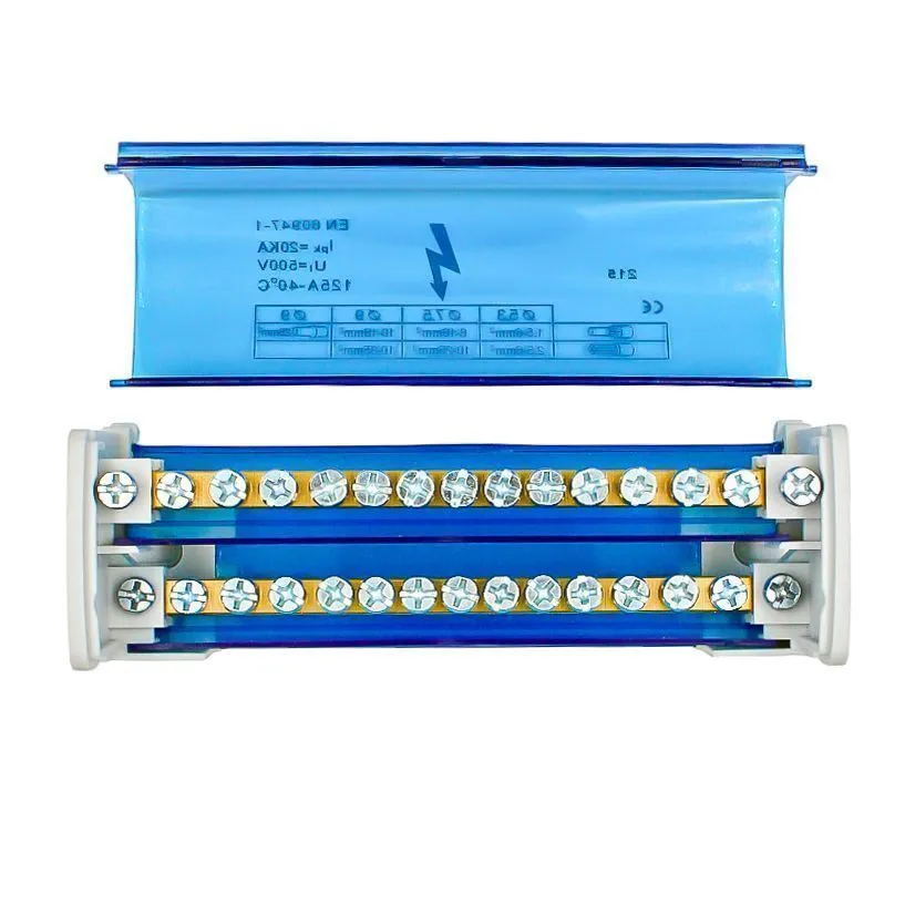 Шины на DIN-рейку в корпусе (кросс-модуль) 2х15 L+PEN - Фото 5