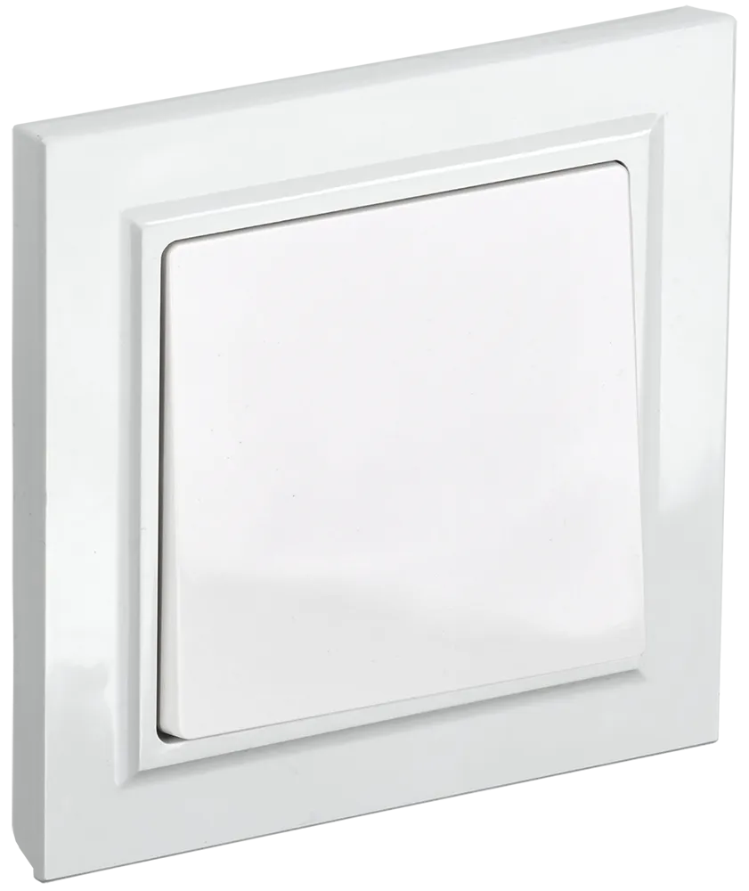 BRITE Выключатель 1-клавишный 10А в сборе ВСР10-1-0-БрБ белый IEK BR-V10-0-10-K01-F