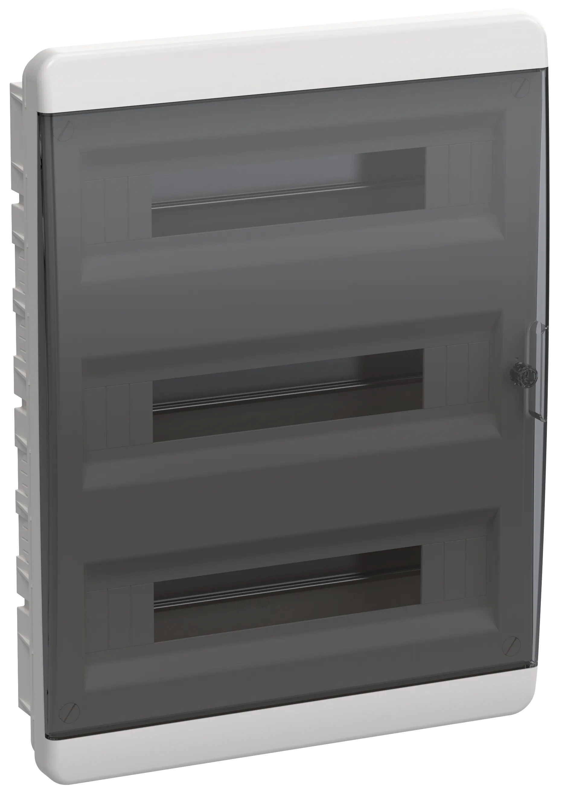 TEKFOR Корпус пластиковый ЩРВ-П-54 IP41 черная прозрачная дверь IEK TF5-KP12-V-54-41-K01-K03