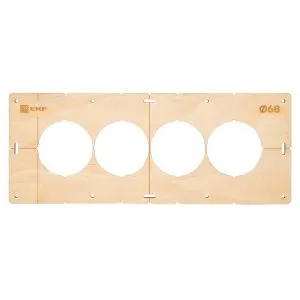 Шаблон для подрозетников c 4 отв. диам. 68 мм EKF Expert sh-d68-4