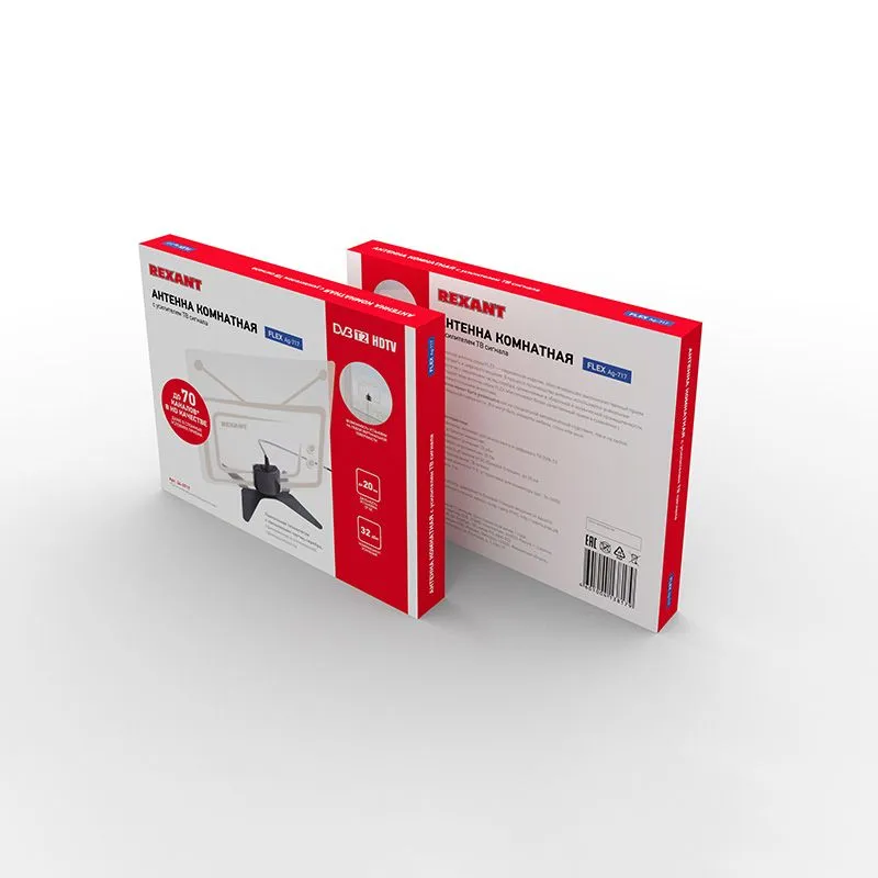 Антенна комнатная для цифрового телевидения DVB-T2, Ag-718 REXANT - Фото 4