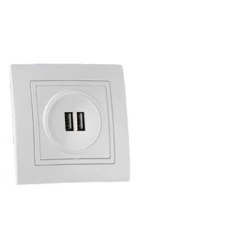 Розетка с двумя USB- разъёмами РП5-422