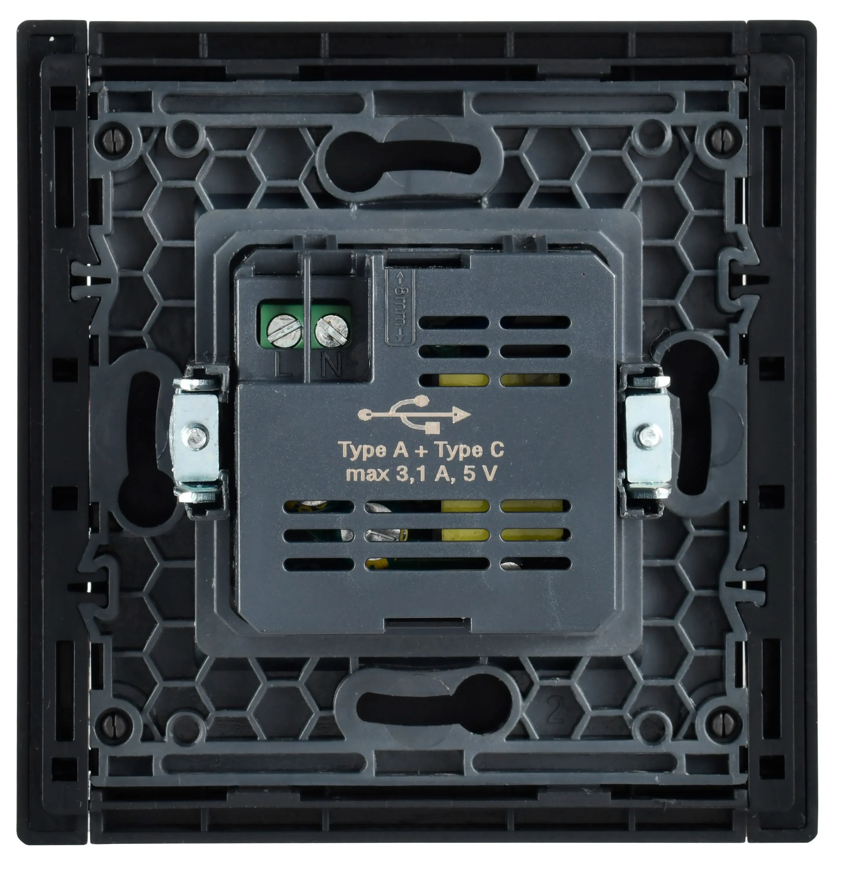 FORTE&PIANO Розетка USB A+C 3,1А FP150 черный IEK - Фото 3