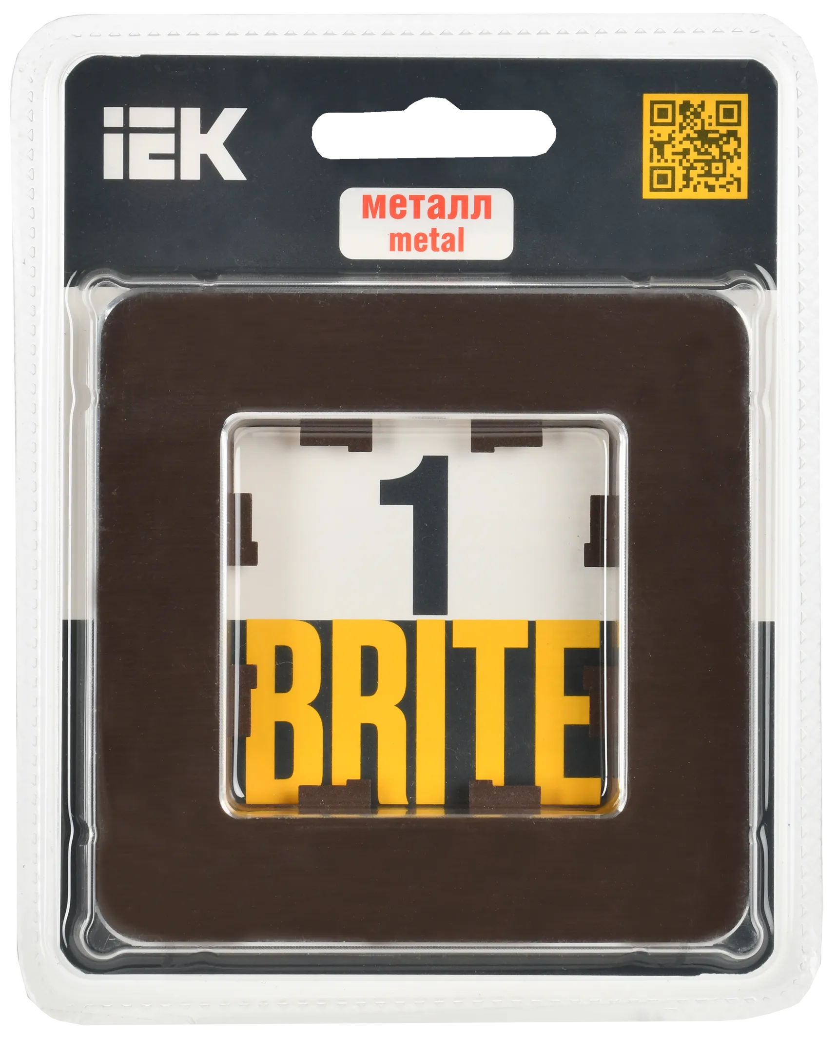 BRITE Рамка 1-местная РУ-1-1-Бр металл коричневый RE AL IEK - Фото 2
