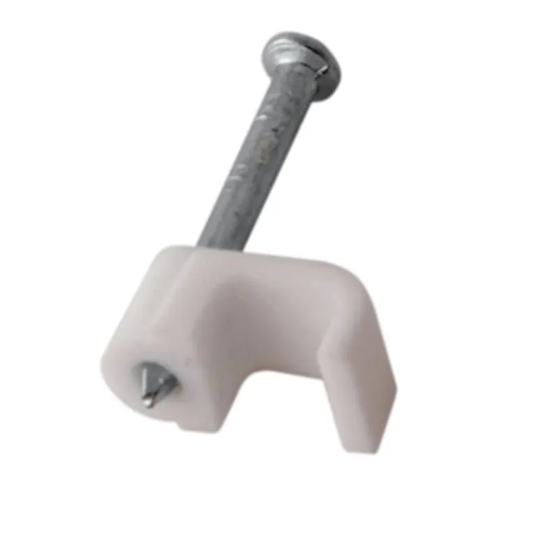 Крепеж кабеля плоский 4х2 мм, белый (20 шт/уп) REXANT