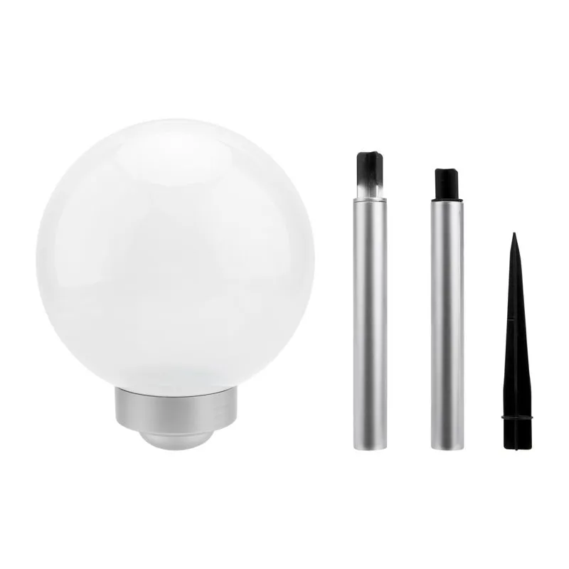 Светильник грунтовый Шар ⌀200, 6500К, со встроенным аккумулятором, солнечной панелью, датчиком освещенности LAMPER - Фото 3