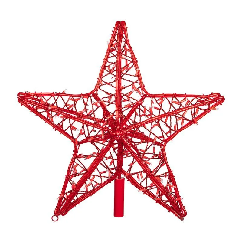 Светодиодная фигура Звезда 80 см, 160 светодиодов, с трубой и подвесом, цвет свечения красный NEON-N 514-276