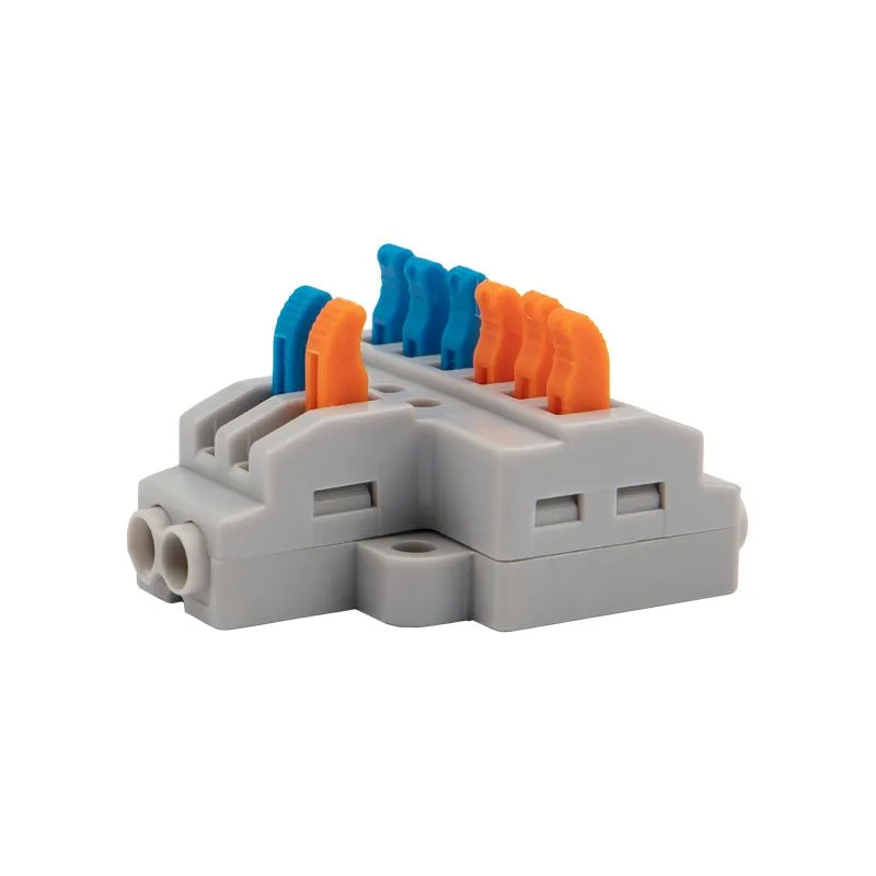 Клемма СМК 2х3 проходная разветвительная 2 полюса, с монтажной площадкой (1 ввод, 3 вывода на полюс) REXANT - Фото 3