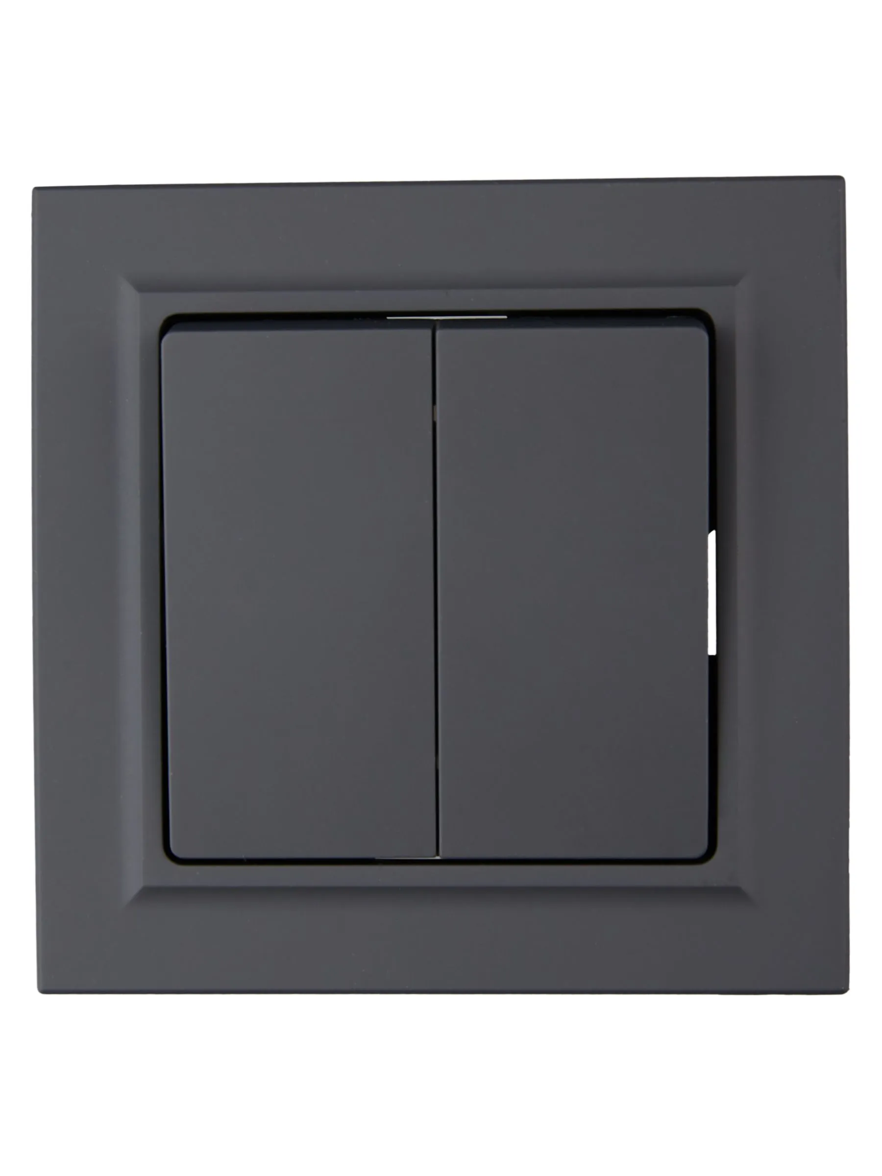 BRITE Выключатель 2-клавишный 10А в сборе ВСР10-2-0-БрГ графит IEK - Фото 2