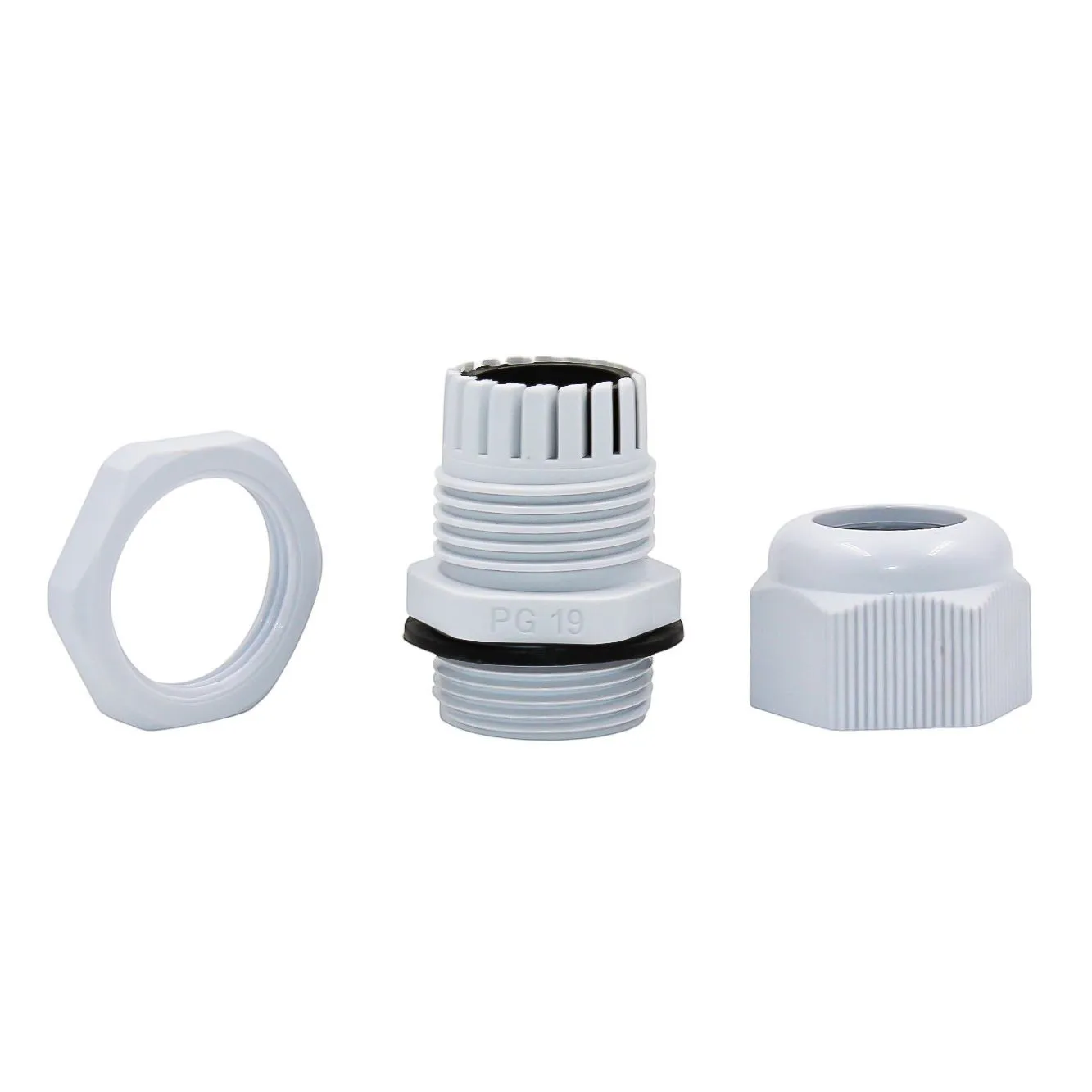 Ввод кабельный PG-19 серый, нейлон, IP68 (d кабеля 10-14 мм) - Фото 3