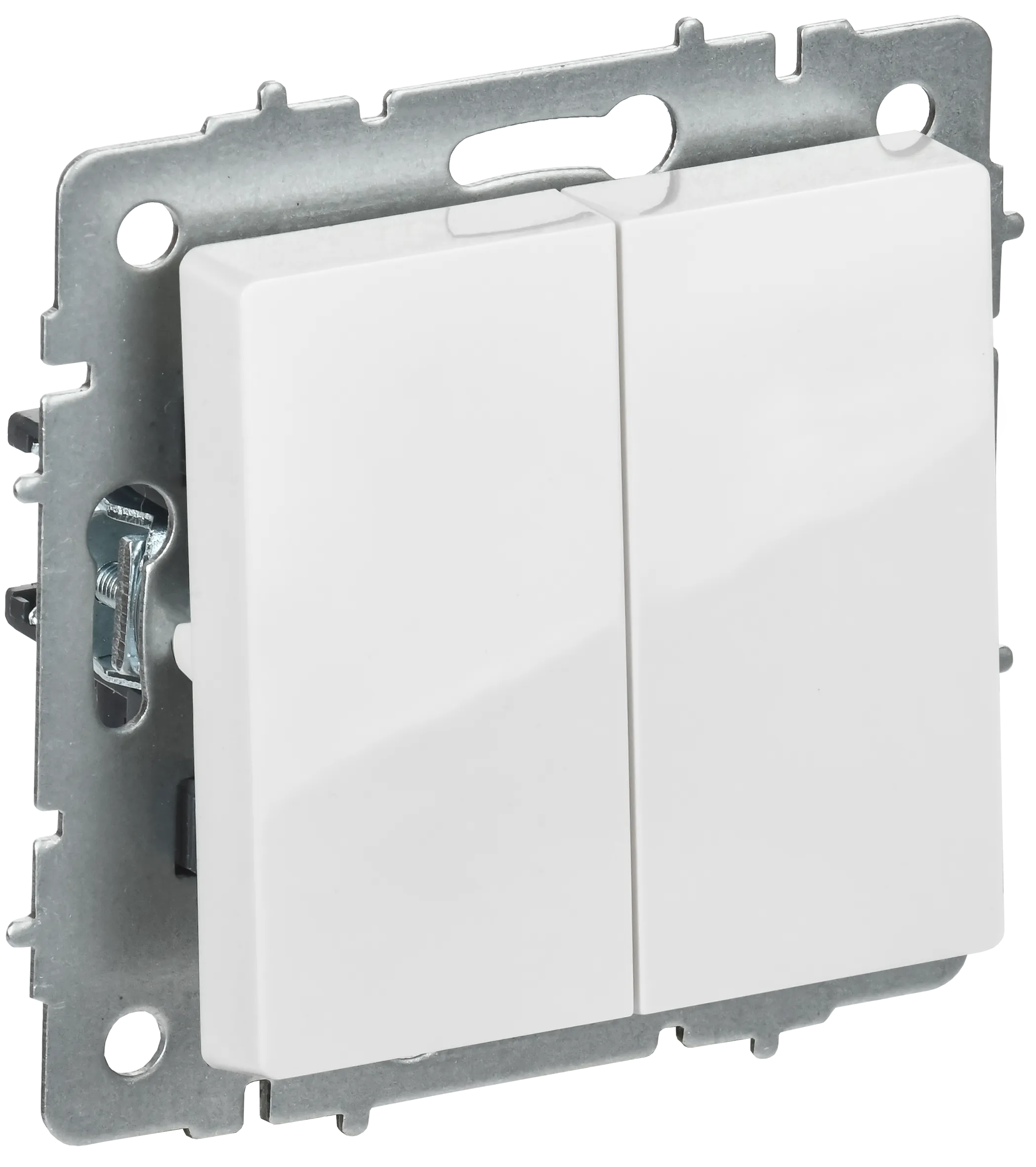 BRITE Выключатель 2-клавишный перекрестный 10А ВС10-2-3-БрБ белый IEK