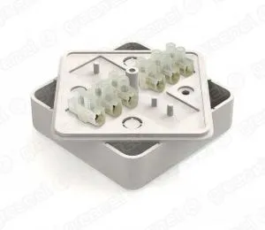 Коробка монтажная с клем. колодкой 75х75х20мм БЕЛАЯ (100шт) GE41212-01