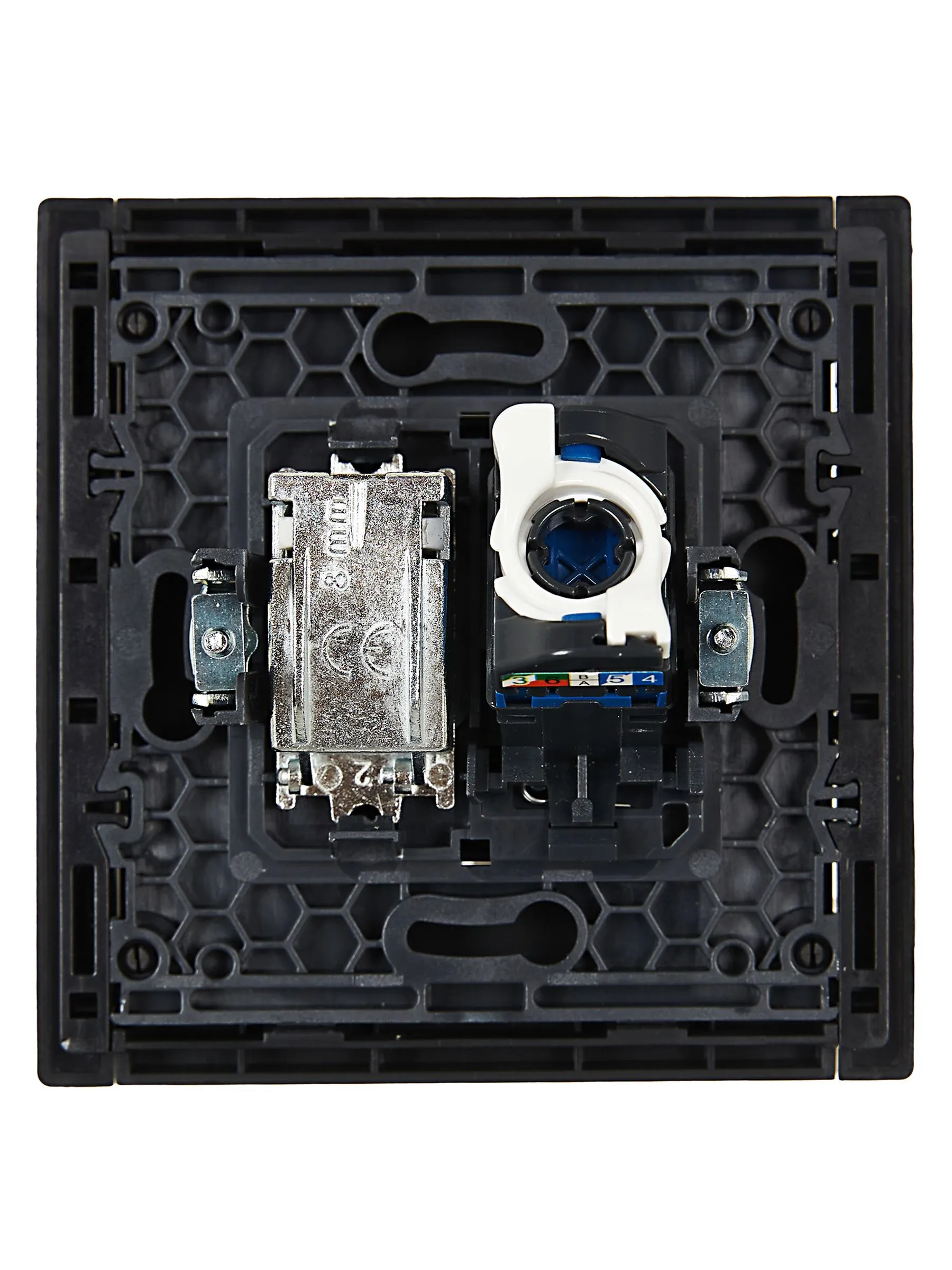 FORTE&PIANO Розетка двойная TV+RJ45 кат.6 FP137 черный IEK - Фото 3