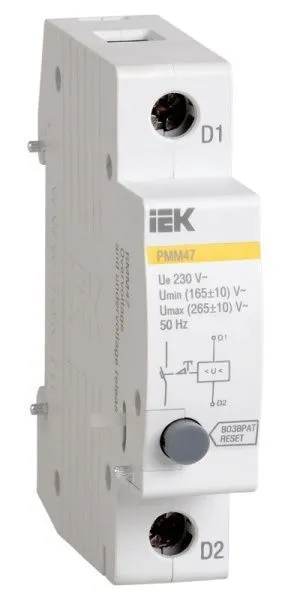 Расцепитель минимального/максимального напряжения РММ47 новая серия на DIN-рейку IEK MVA01D-RMM
