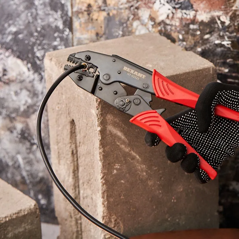 Кримпер комбинированный HT-02525 для обжима изолированных и штыревых наконечников 0,5 - 2,5мм² REXANT - Фото 2