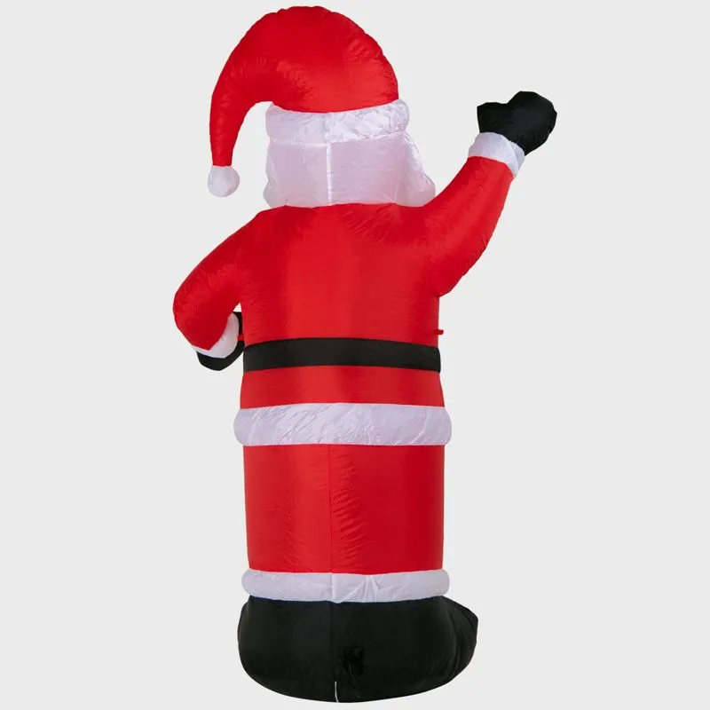 3D фигура надувная Дед Мороз приветствует, размер 180 см, внутренняя подсветка 5 LED, компрессор с адаптером 12В, IP 65 NEON-NIGHT - Фото 4