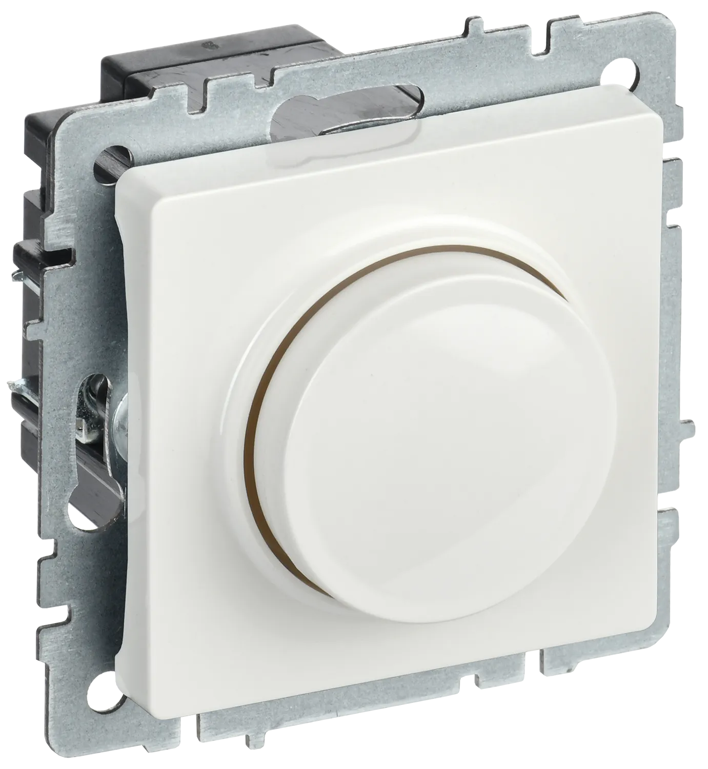 BRITE Светорегулятор поворотно-нажимной 600Вт СС10-1-0-БрБ белый IEK BR-D20-0600-K01