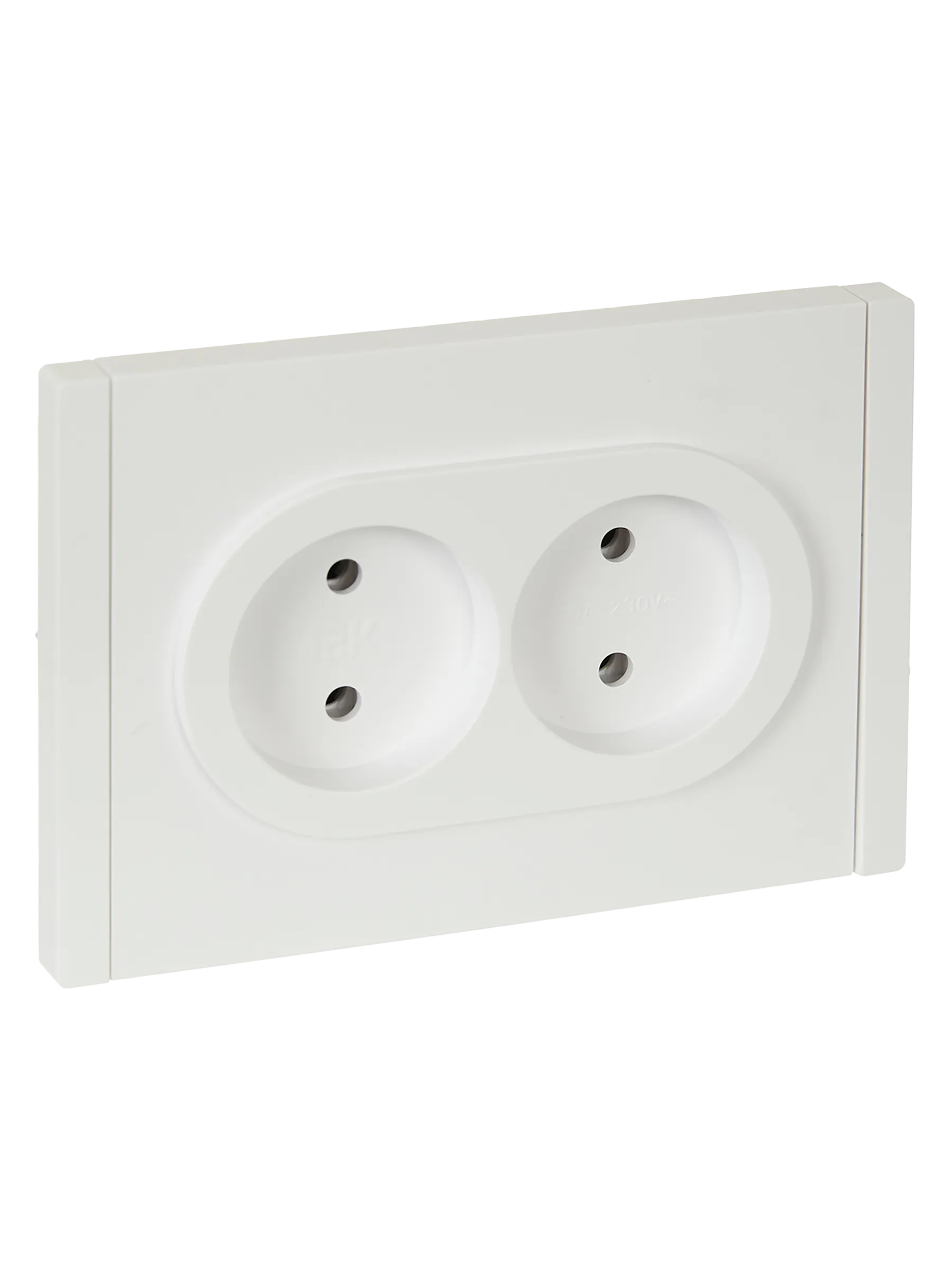 FORTE&PIANO Розетка 2-местная без заземления без защитных шторок безвинтовое крепление 10А FP226 белый IEK FP-R20-10-1-K01