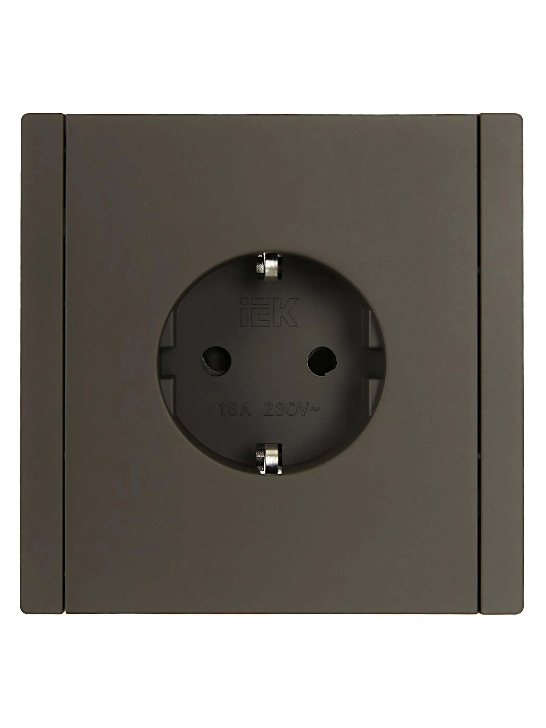 FORTE&PIANO Розетка 1-местная с заземлением с защитными шторками винтовое крепление 16А FP315 серый IEK - Фото 5
