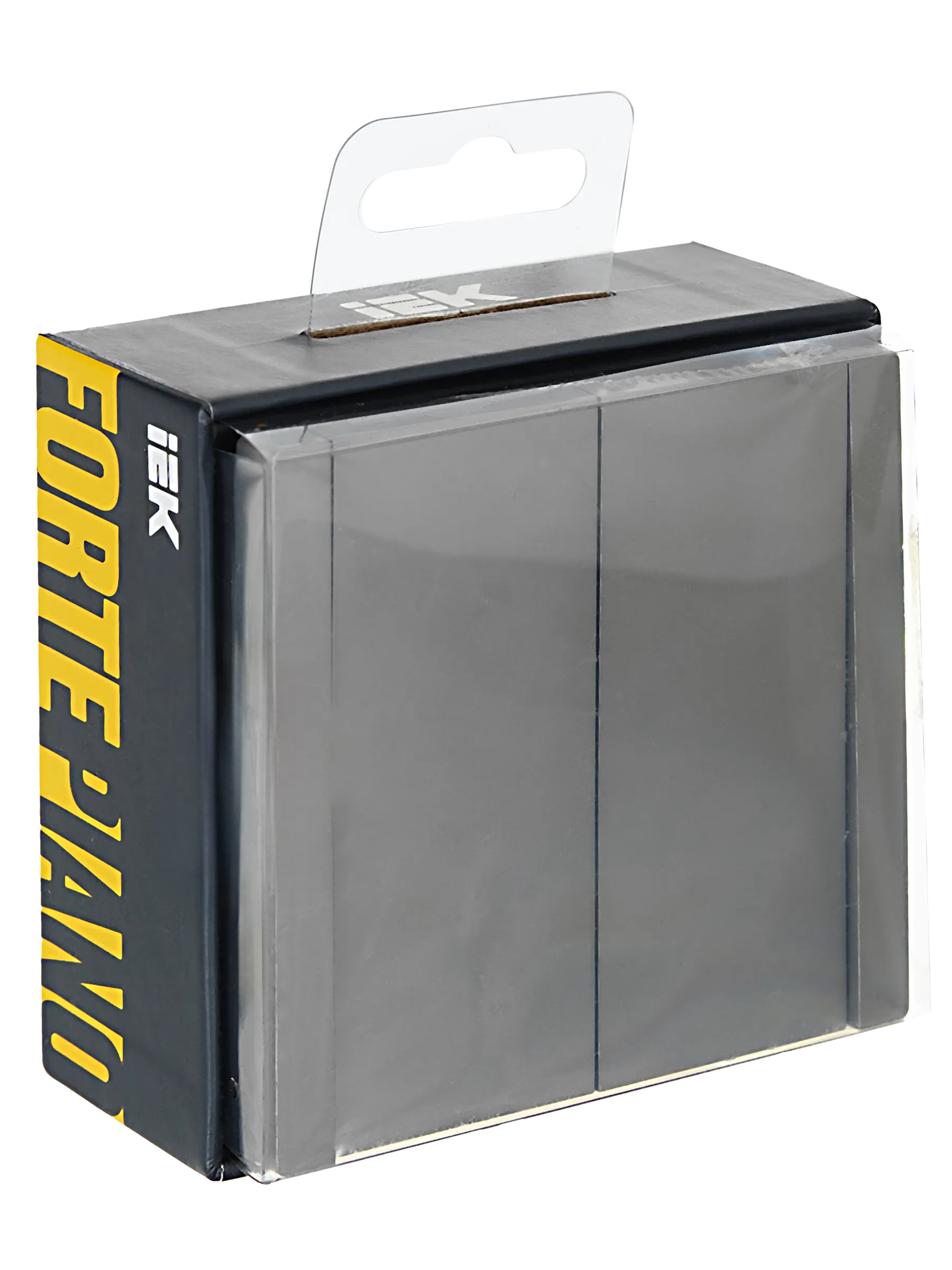 FORTE&PIANO Выключатель 2-клавишный проходной с индикацией 10А FP508 сталь IEK - Фото 2