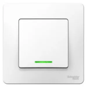Переключатель проходной 1-кл. СП Blanca 10А IP20 (сх. 6) 250В с подсветкой бел. SE BLNVS010611 1210256