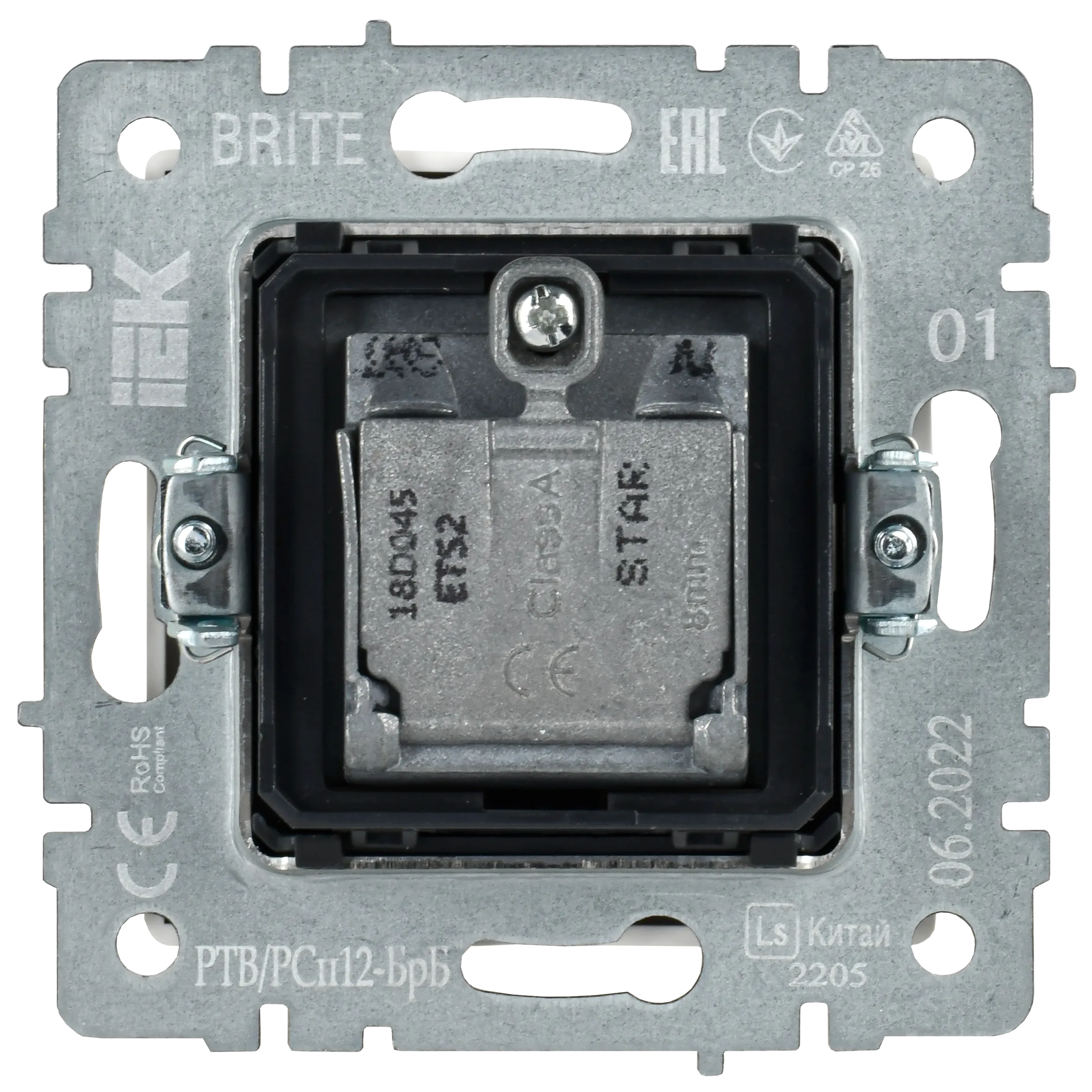 BRITE Розетка двойная TV+SAT РТВ/РСп12-БрБ белый IEK - Фото 4