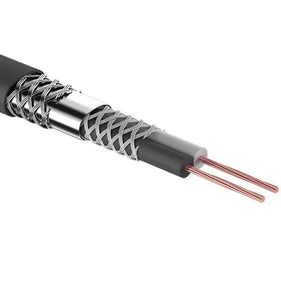 Кабель микрофонный 2х0,25мм², ø 6,8мм, черный, 100м REXANT