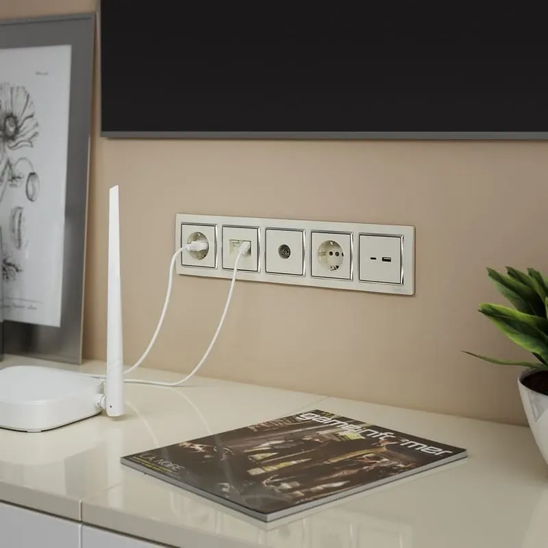 Рамка на 5 постов Snabb (слоновая кость хром) Werkel - Фото 2