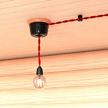 Корпус розетки потолочной фарфоровый, D70x40, цвет - мрамор - Фото 2