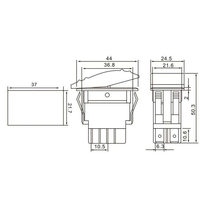 Выключатель клавишный 12V 35А (4с) ON-OFF зеленый с подсветкой (RK1-06N) REXANT - Фото 4