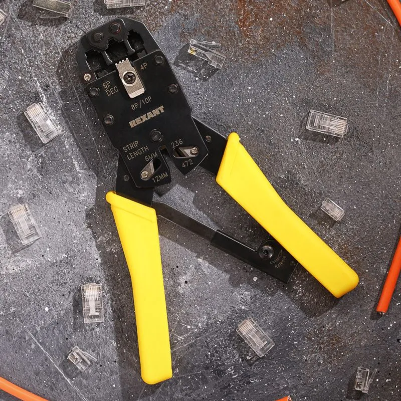 Кримпер HT-200R для обжима 10P10C, 8P8C, 6P6C, 4P4C REXANT - Фото 3