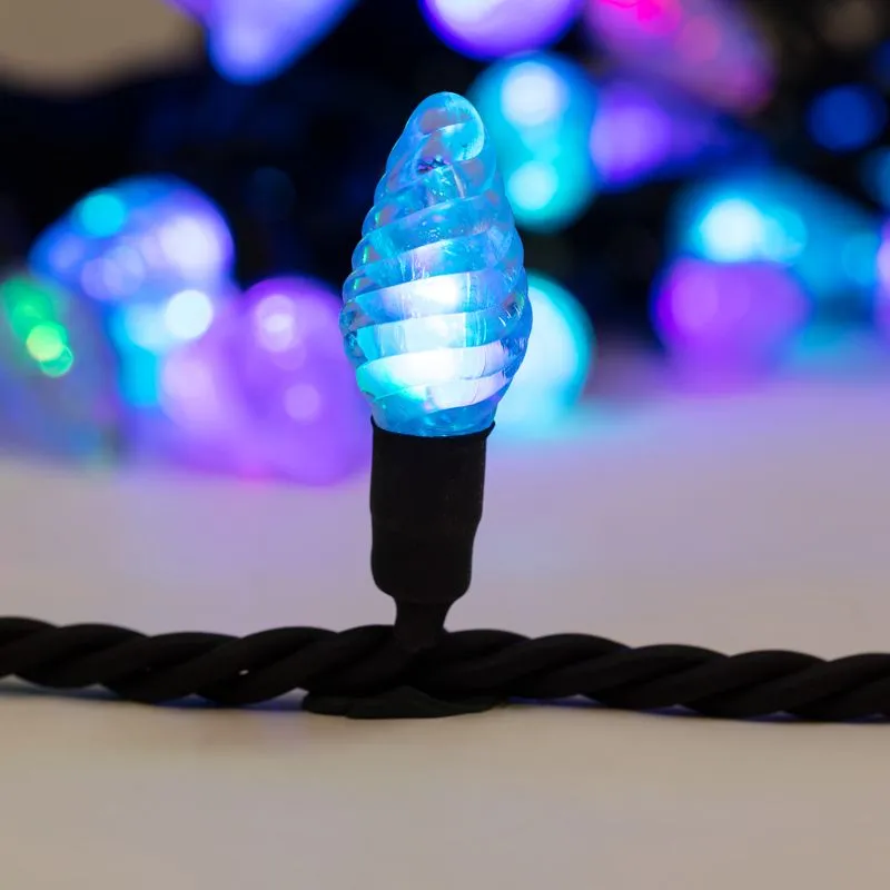Гирлянда светодиодная Мультишишки Ø23мм 10м 80 LED RGB черный каучук IP67 быстрая смена цвета 230В нужен блок 315-000 NEON-NIGHT - Фото 3