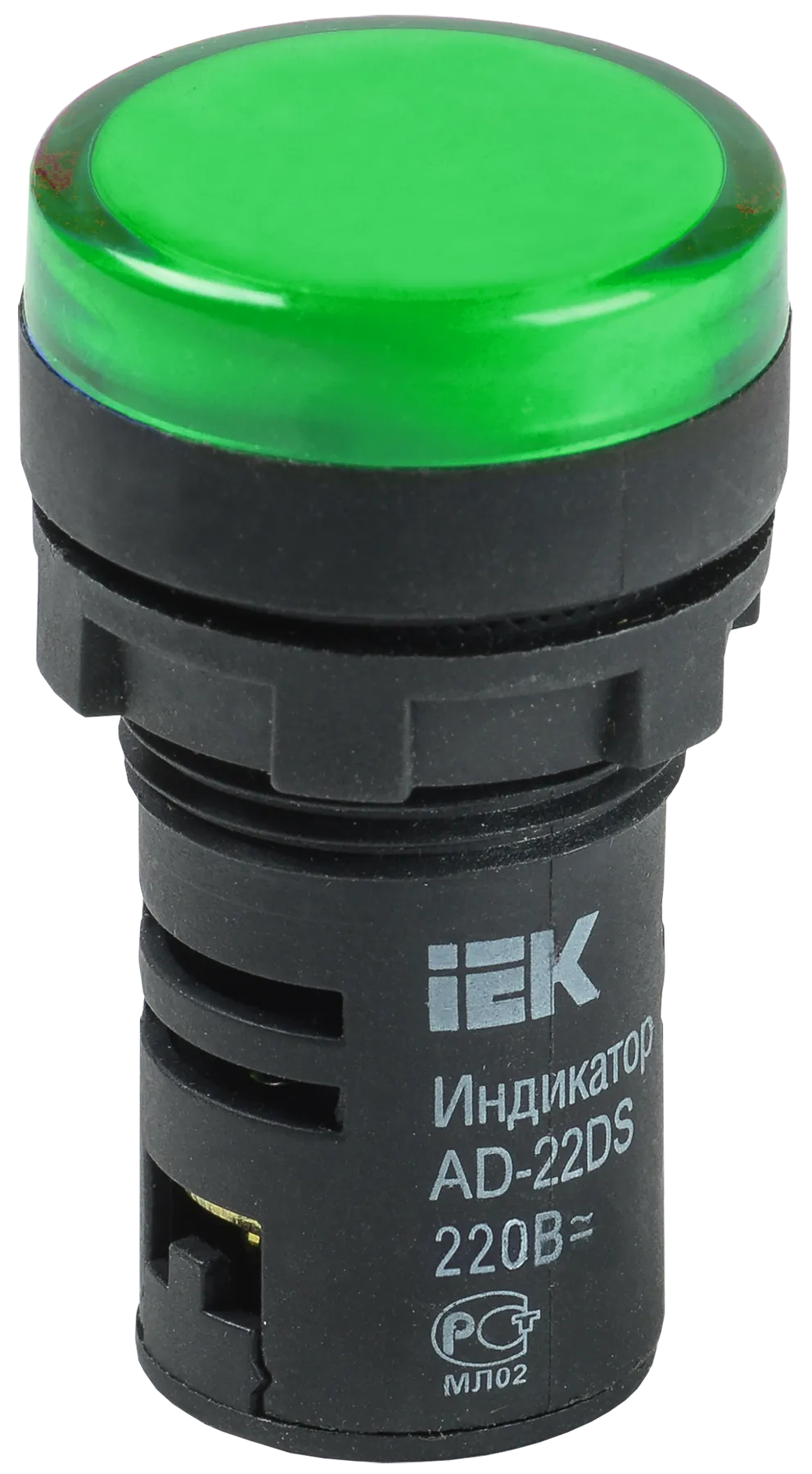 Лампа AD22DS(LED)матрица d=22мм зеленый 36В AC/DC IEK