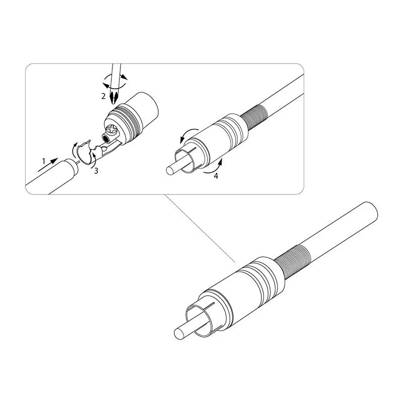Разъем аудио/видео, штекер RCA, винт, серебро, 2 шт. REXANT - Фото 5
