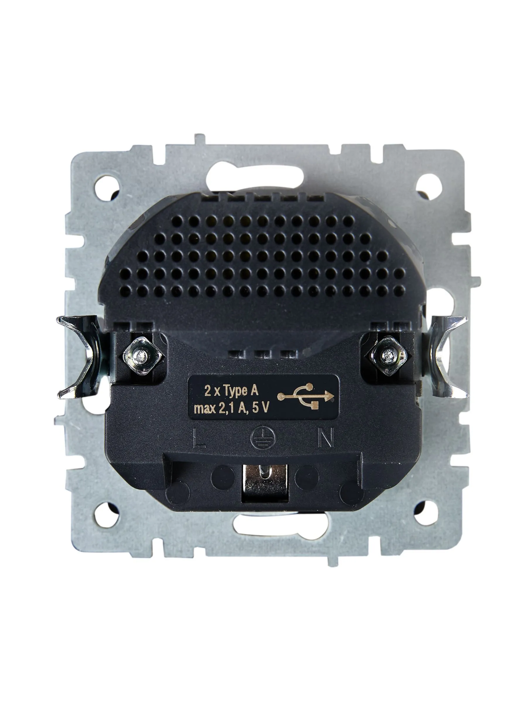 BRITE Розетка 1-местная с заземлением с защитными шторками 16А с USB A+A 5В 2,1А РЮш10-1-БрЖ жемчуг IEK - Фото 6