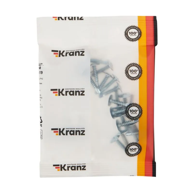 Саморез с прессшайбой KRANZ ПШС сверло 4.2х19, пакет (20шт.) - Фото 3