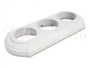 Рамка  трехместная "Элегант" , цвет - белый, ТМ "МезонинЪ" GE70703-01 GE70703-01