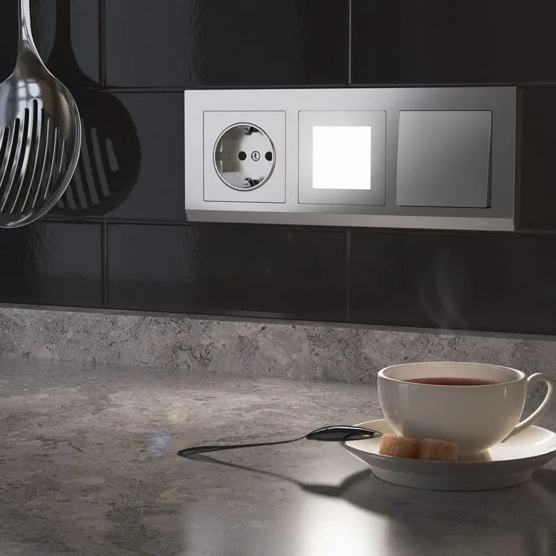 Рамка на 3 поста Stark (серебряный) Werkel - Фото 2