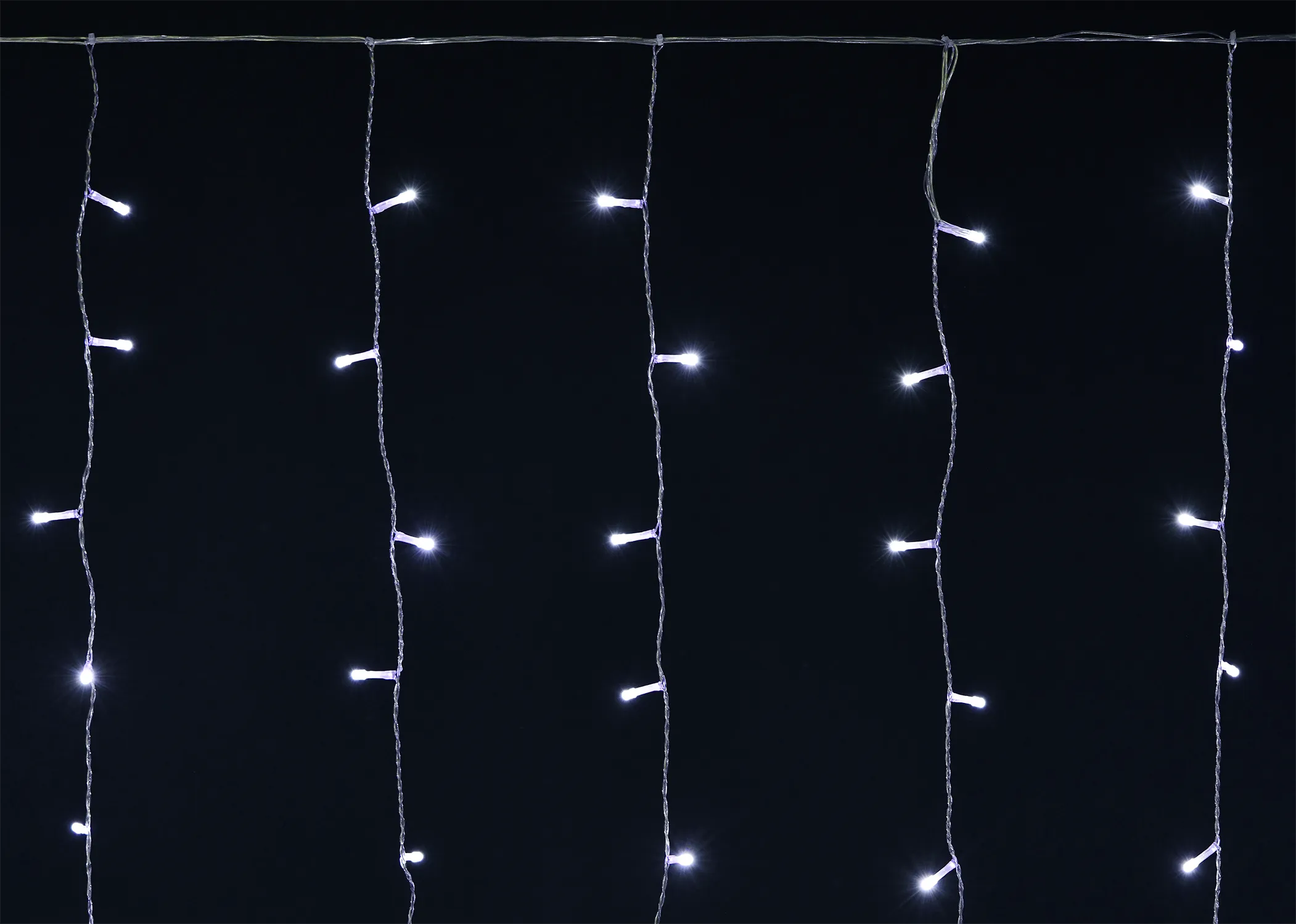 LIGHTING Гирлянда бахрома 4,5х0,7м 200 светодиодов белый свет IP44 прозрачный шнур 3м 230В транзит IEK LGDU301-2-200-L3-T-S-44