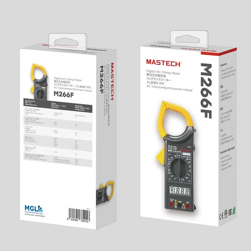 Токовые клещи M266F MASTECH - Фото 3