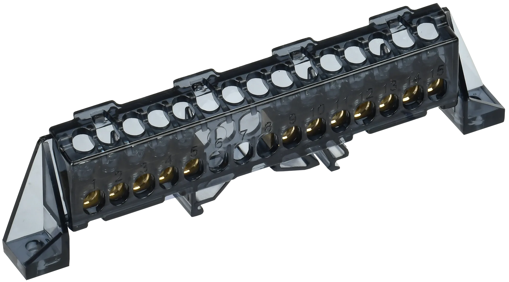 TEKFOR Шина N "ноль" в комбинированном DIN-изоляторе "Стойка" 6х9-(5+7)-Ч IEK TF-NN10-57-DP-K02