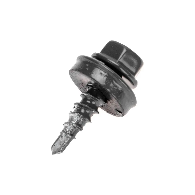 Саморез кровельный 4,8х19мм, окрашенный RAL 7024, короб (250 шт/уп) KRANZ 1205-4819-3