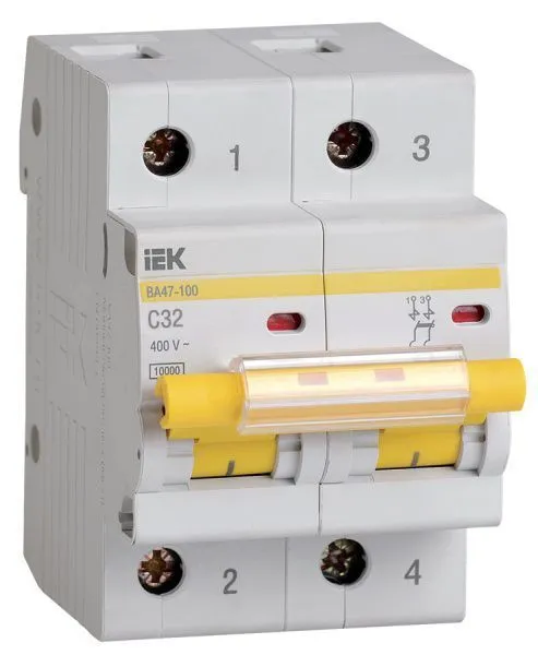 KARAT Автоматический выключатель ВА47-100 2P C 32А 10кА IEK