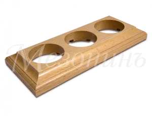 Рамка трехместная "Престиж" бук натуральный, для наружного и внутреннего монтажа, ТМ "МезонинЪ" GE70 GE70708-25