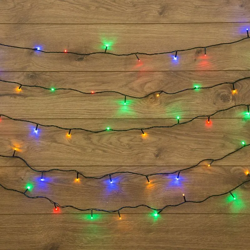 Гирлянда Твинкл Лайт 15 м, темно-зеленый ПВХ, 120 LED, цвет мультиколор 303-059