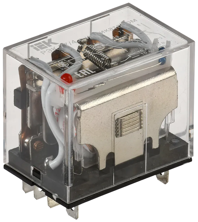 Реле РЭК77/4(LY4) с индикацией 10А 12В DC IEK