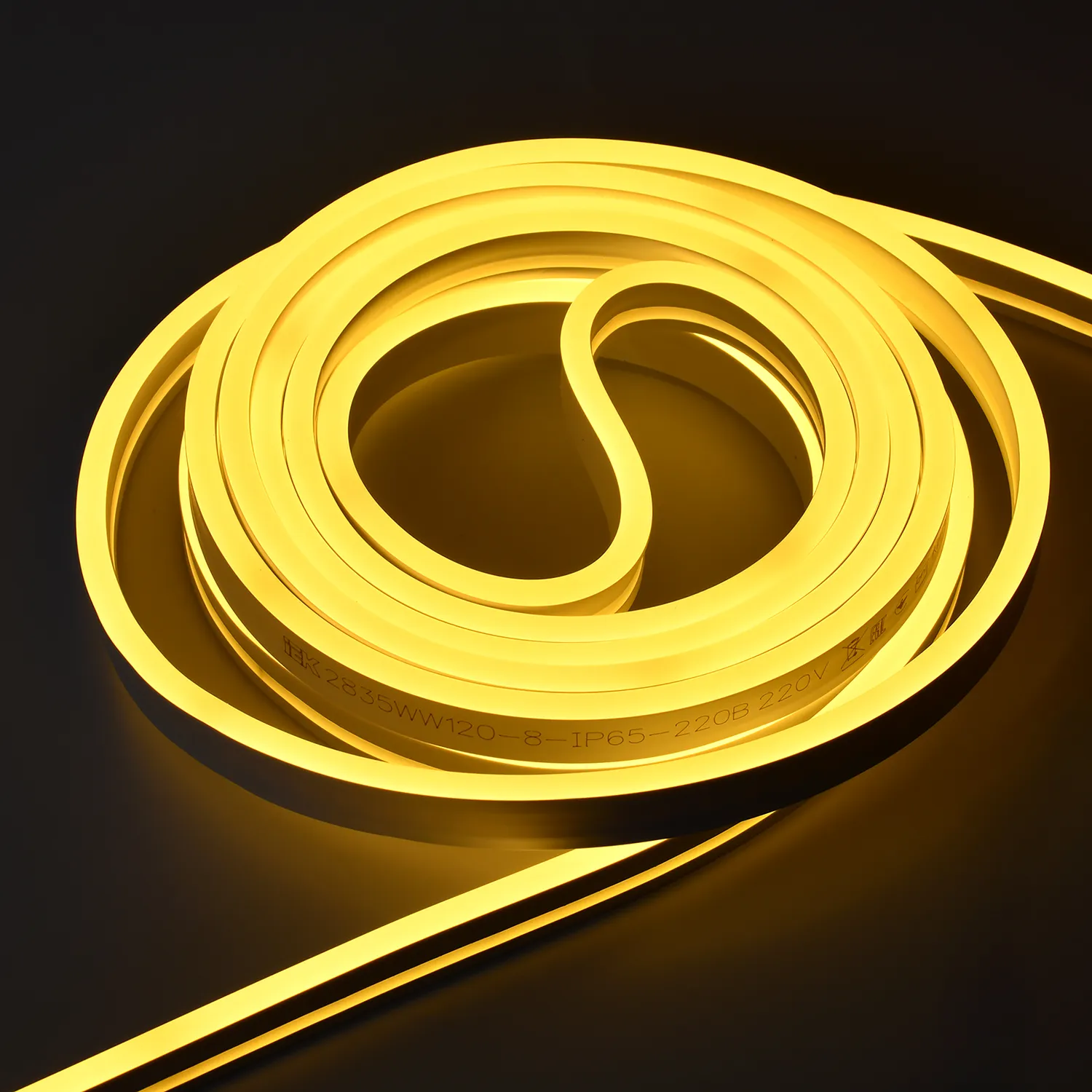 Комплект светодиодной подсветки "Неон" (лента LED 10м LSR5-2835WW120-8-IP65-220В + драйвер) IEK LSR5-1-120-65-2-10-S0