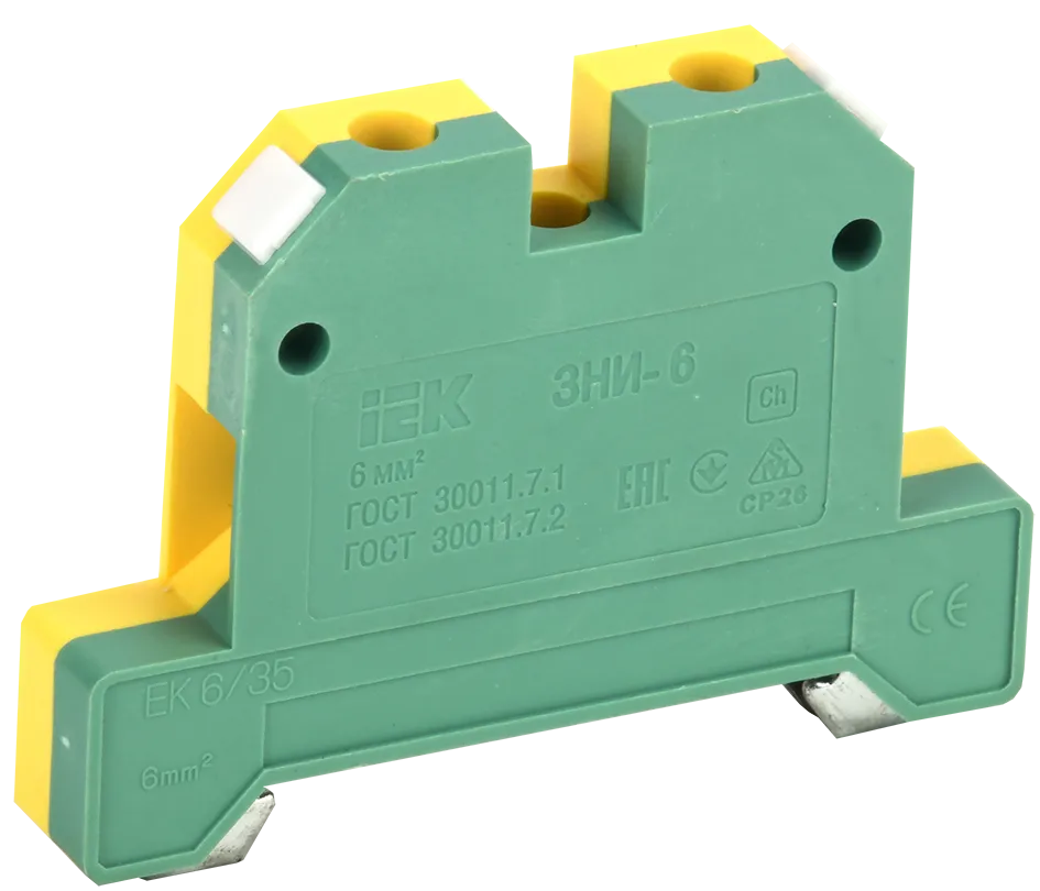 Зажим наборный ЗНИ-6PEN 6мм2 (JXB-земля) IEK